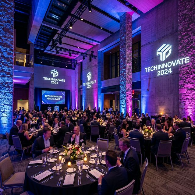 Diseño de iluminación arquitectónica en evento corporativo