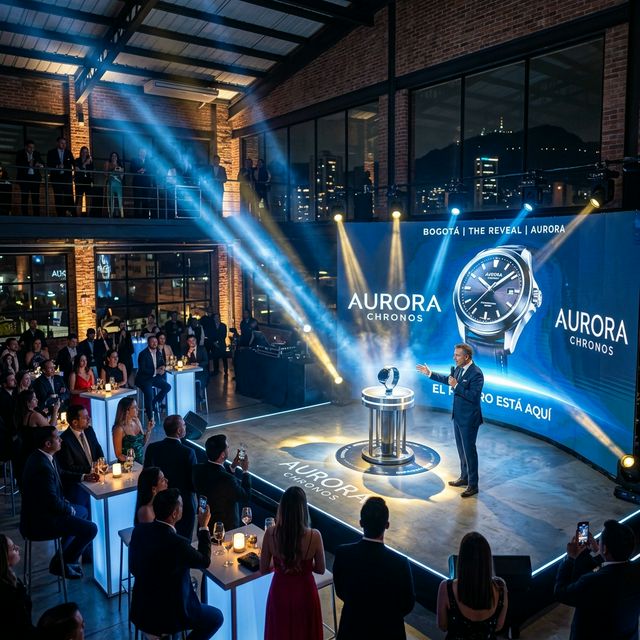 Lanzamiento de producto con montaje audiovisual profesional en Bogotá