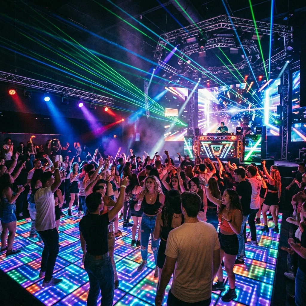 Pistas de baile interactivas y escenarios inmersivos