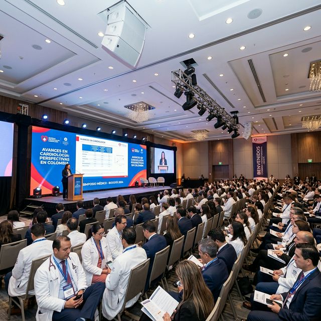 Convención médica con producción audiovisual profesional en Bogotá